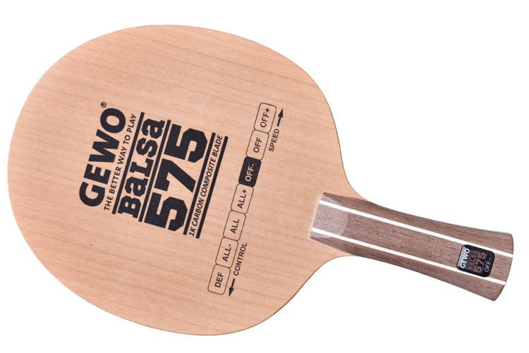 Blade GEWO Balsa Carbon 575 FL FL flared (konkav) Table Tennis