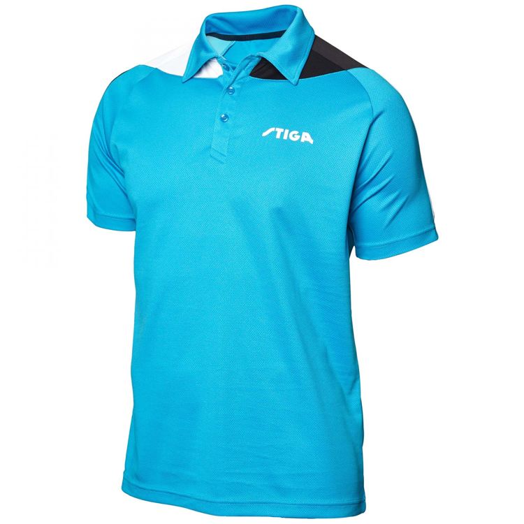 Shirt STIGA Pacific blue / black | Table Tennis \ Apparel \ Shirts |  INTERS.pl