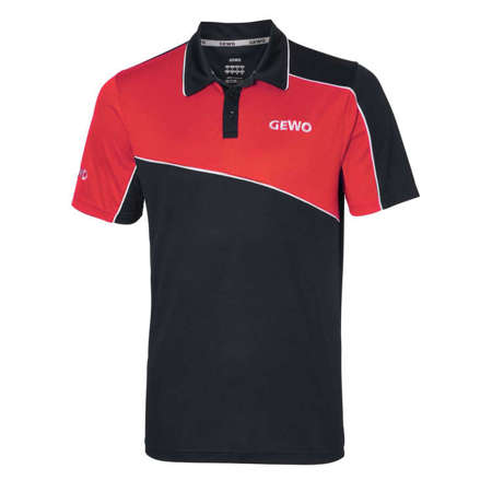 Shirt GEWO Pinto Cotton black with red