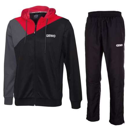 Tracksuit GEWO Toledo black with red