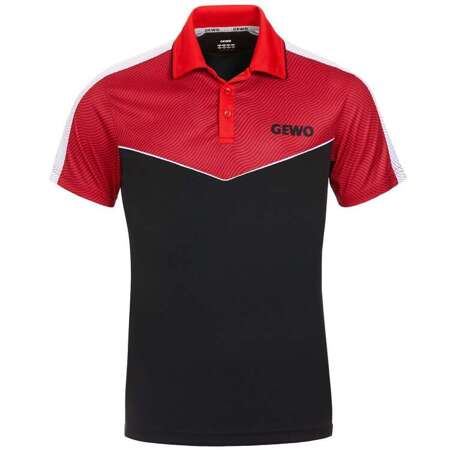 shirt GEWO Prato black with red