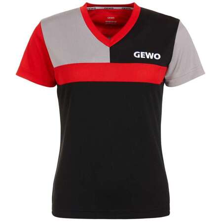 shirt GEWO Ravenna Lady black with red