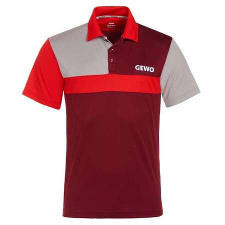 shirt GEWO Ravenna bordeaux with red