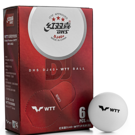 plastic balls DHS Dual DJ40+ 3*** ITTF (seam) 6 pcs