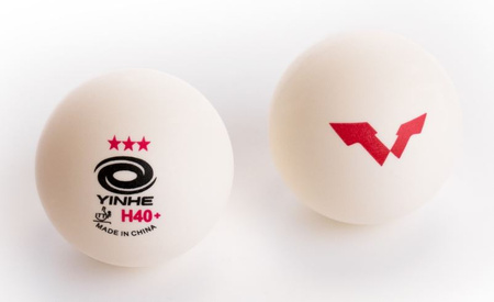 plastic balls YINHE H40+ 3*** WTT ITTF (seam) 6 pcs white