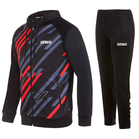 Tracksuit GEWO Ponza I black with red