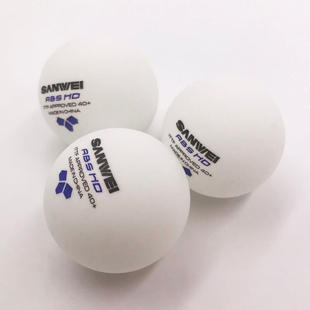 plastic balls SANWEI 40+ ABS HD *** ITTF 3 pcs
