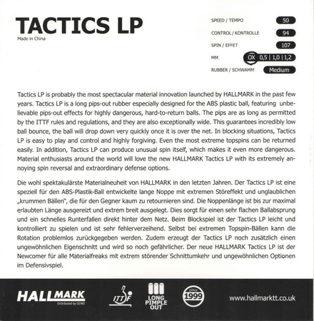 Pips-out Long HALLMARK Tactics LP red
