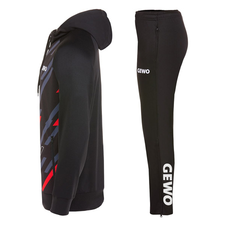Tracksuit GEWO Ponza I black with red