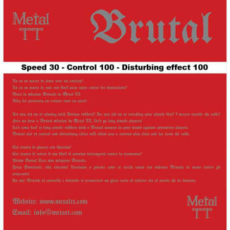 Long pips METAL TT Brutal black