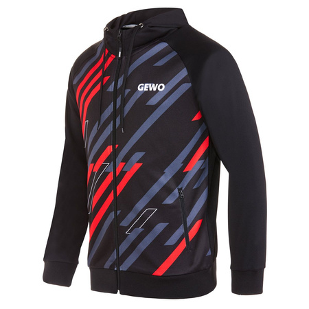 Jacket GEWO Hoodie Ponza I black with red