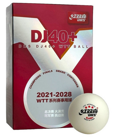 plastic balls DHS Dual DJ40+ 3*** ITTF (seam) 6 pcs