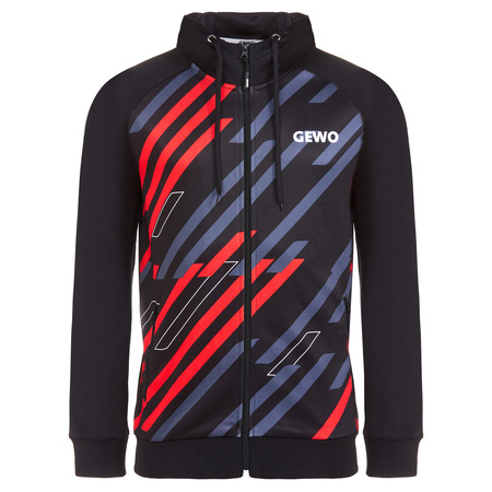 Jacket GEWO Hoodie Ponza I black with red