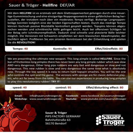 Pips-out long SAUER & TROGER Hellfire black