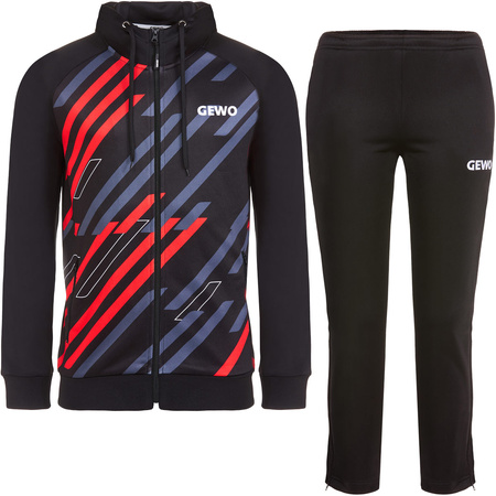 Tracksuit GEWO Ponza I black with red