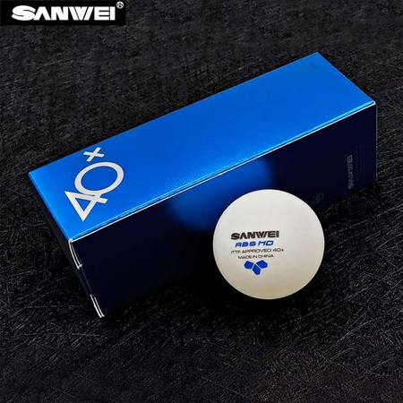 plastic balls SANWEI 40+ ABS HD *** ITTF 3 pcs