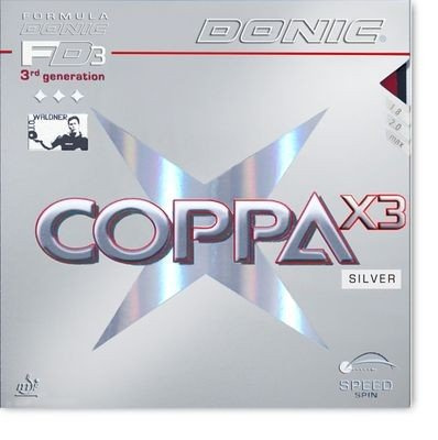 Pips-in DONIC Coppa X3 (Silver) black